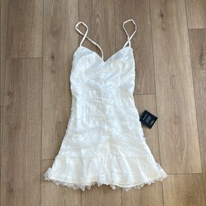 Lulu’s White Lace Slip Dress